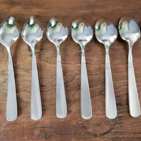Lot of 8 Oneida 18/8 OHS345 Pattern Tablespoons Frosted Handle - Picture 6 of 10